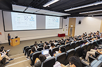 Prof. Li Quan, Professor of Physcis at CUHK delivers a keynote presentation at the symposium